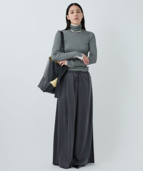 Chaos(カオス)/【新色登場】18Gシルクリブタートルネックニット