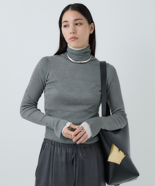 Chaos / カオス | CR12Gリセタートルニット | F | アイボリー | レディース Chaos(カオス)の18Gシルクリブタートルネックニット通販 | mirabella