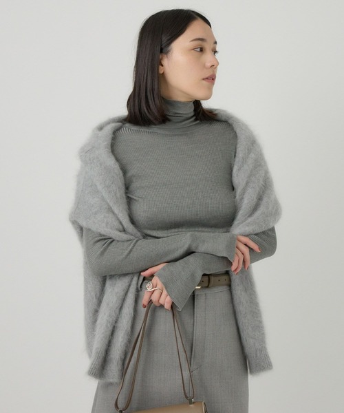 みー【新品未使用】カオス☆チーク 18Gシルクリブタートルネック Chaos ニット セーター Chaos(カオス)/「新色登場」18Gシルク