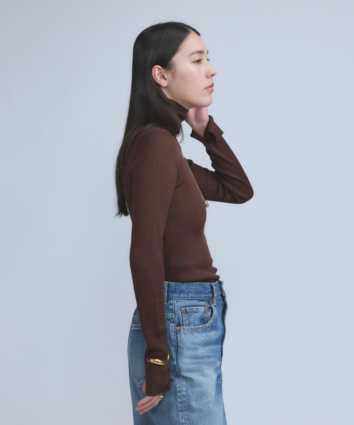 Chaos(カオス)/【新色＆追加】18Gシルクリブタートルネックニット