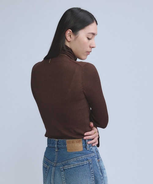 Chaos(カオス)/【新色＆追加】18Gシルクリブタートルネックニット