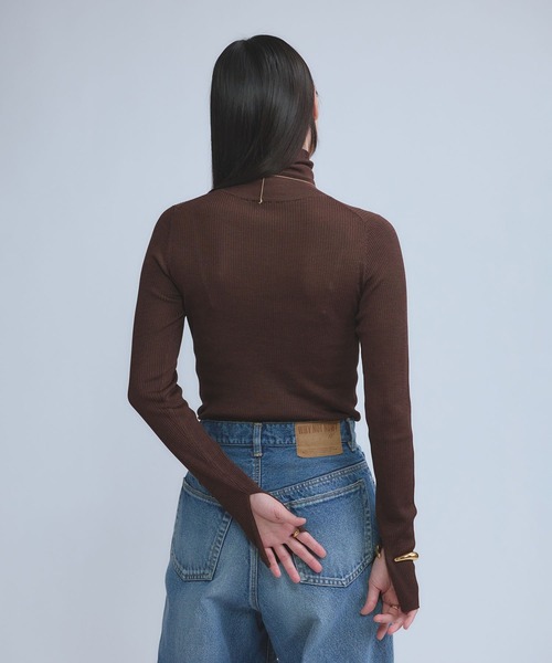 Chaos(カオス)/【新色＆追加】18Gシルクリブタートルネックニット