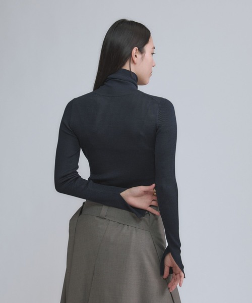 Chaos(カオス)/【新色＆追加】18Gシルクリブタートルネックニット