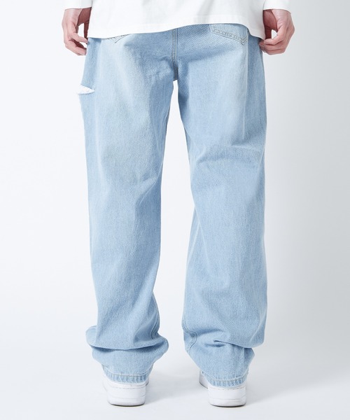 improves（インプローブス）の「ダメージ加工 ワイド デニム 5P パンツ（デニムパンツ・メンズ・サックスブルー/ブルー/ブラック・MEDIUM/LARGE）」の14枚目の写真