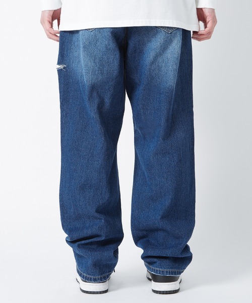 improves（インプローブス）の「ダメージ加工 ワイド デニム 5P パンツ（デニムパンツ・メンズ・サックスブルー/ブルー/ブラック・MEDIUM/LARGE）」の8枚目の写真