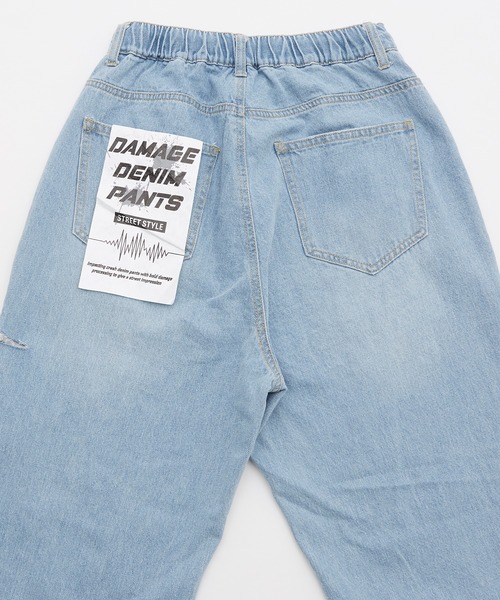 improves（インプローブス）の「ダメージ加工 ワイド デニム 5P パンツ（デニムパンツ・メンズ・サックスブルー/ブルー/ブラック・MEDIUM/LARGE）」の21枚目の写真