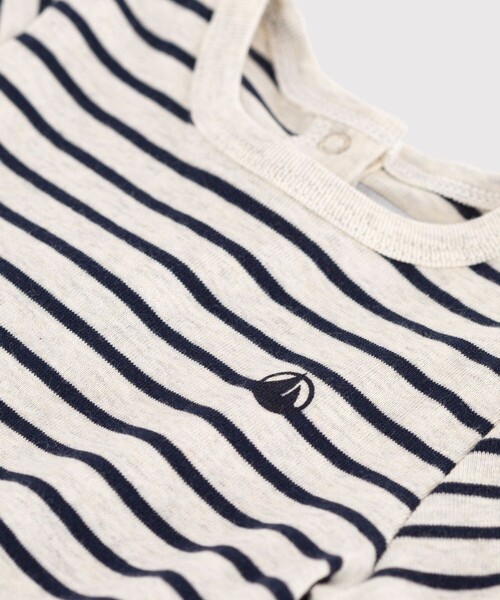 PETIT BATEAU(プチバトー)の「プチマリニエール半袖Tシャツ(Tシャツ/カットソー・キッズ・グレイッシュベージュ・18MONTH/12MONTH/24MONTH/36MONTH)」の4枚目の写真