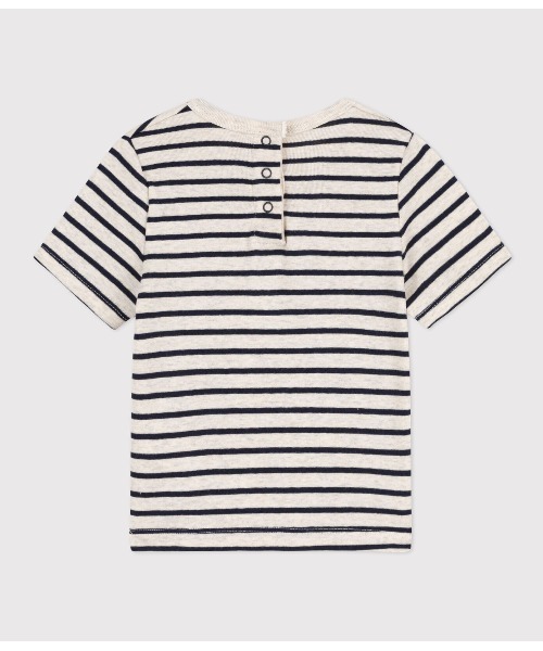 PETIT BATEAU(プチバトー)の「プチマリニエール半袖Tシャツ(Tシャツ/カットソー・キッズ・グレイッシュベージュ・18MONTH/12MONTH/24MONTH/36MONTH)」の3枚目の写真