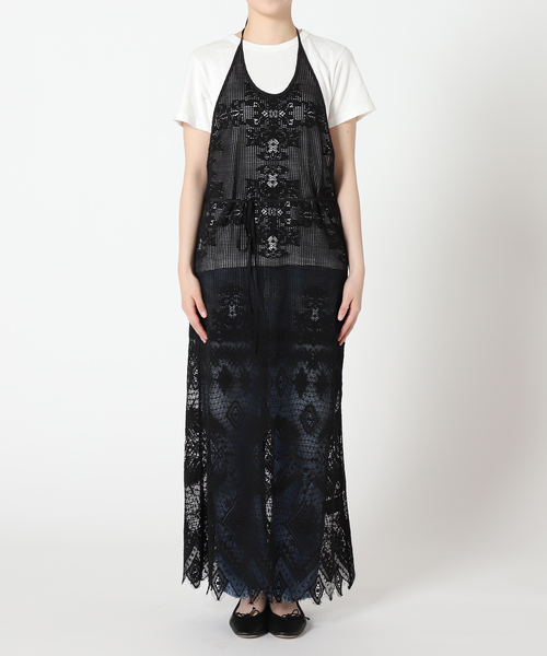 Spick & Span（スピックアンドスパン）の「レースエプロンドレス（ワンピース・レディース・ブラック/ホワイト・FREE）」の18枚目の写真