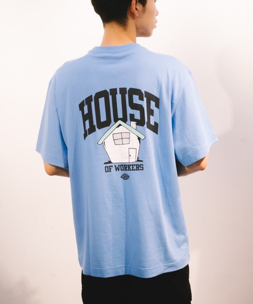 Dickies(ディッキーズ)の「【Dickies】半袖 プリント"HOUSE" Tシャツ / ディッキーズ(Tシャツ/カットソー・メンズ・ブラック/ブルー/グレー/ホワイト・S/M/L/XL)」の4枚目の写真