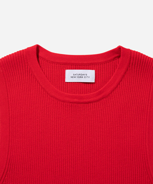 Saturdays NYC(サタデーズ ニューヨークシティ )の「Andie Muscle Tee(タンクトップ・レディース・ホワイト/レッド/ブルー・S/M)」の13枚目の写真