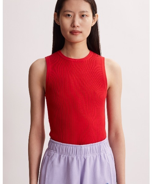 Saturdays NYC(サタデーズ ニューヨークシティ )の「Andie Muscle Tee(タンクトップ・レディース・ホワイト/レッド/ブルー・S/M)」の3枚目の写真