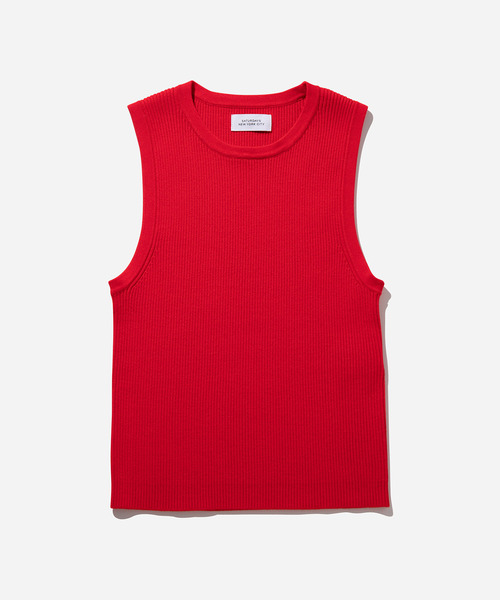 Saturdays NYC(サタデーズ ニューヨークシティ )の「Andie Muscle Tee(タンクトップ・レディース・ホワイト/レッド/ブルー・S/M)」の16枚目の写真