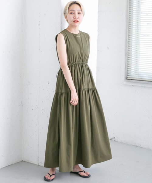 KBF（ケイビーエフ）の「ノースリーブドロストワンピース（ワンピース・レディース・ブラック/カーキ/アイボリー/グリーン系その他・ONE）」の17枚目の写真