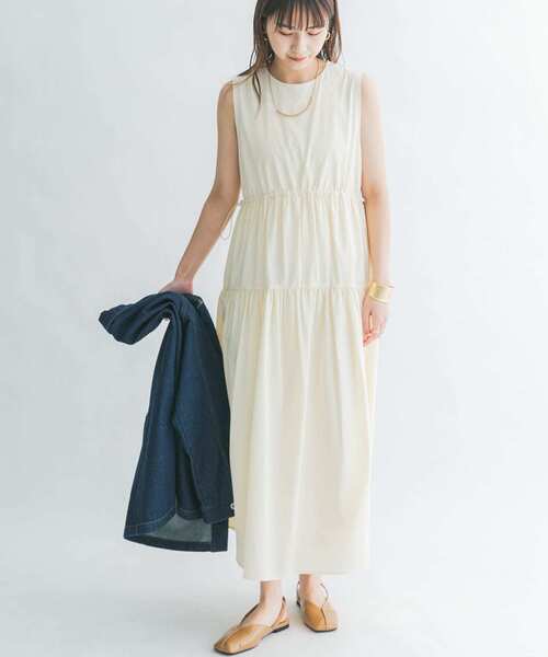 KBF（ケイビーエフ）の「ノースリーブドロストワンピース（ワンピース・レディース・ブラック/カーキ/アイボリー/グリーン系その他・ONE）」の13枚目の写真