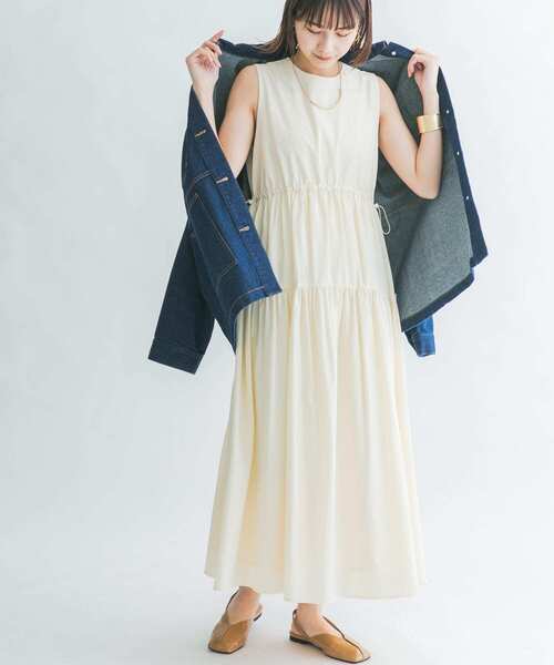 KBF（ケイビーエフ）の「ノースリーブドロストワンピース（ワンピース・レディース・ブラック/カーキ/アイボリー/グリーン系その他・ONE）」の14枚目の写真