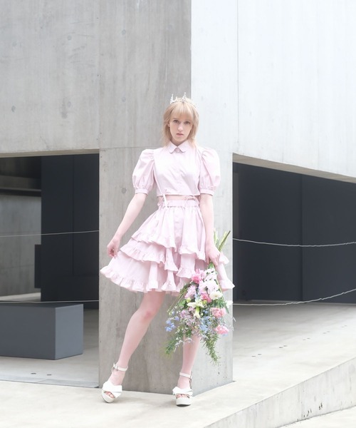 PAIN（ペイン）の「7WAYマルチフリルシャツドレス（ワンピース・レディース・ブラック/ピンク/ホワイト・FREE）」の8枚目の写真