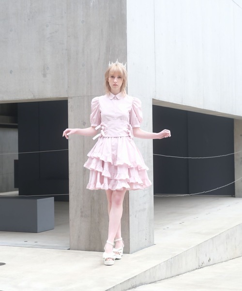 PAIN（ペイン）の「7WAYマルチフリルシャツドレス（ワンピース・レディース・ブラック/ピンク/ホワイト・FREE）」の10枚目の写真