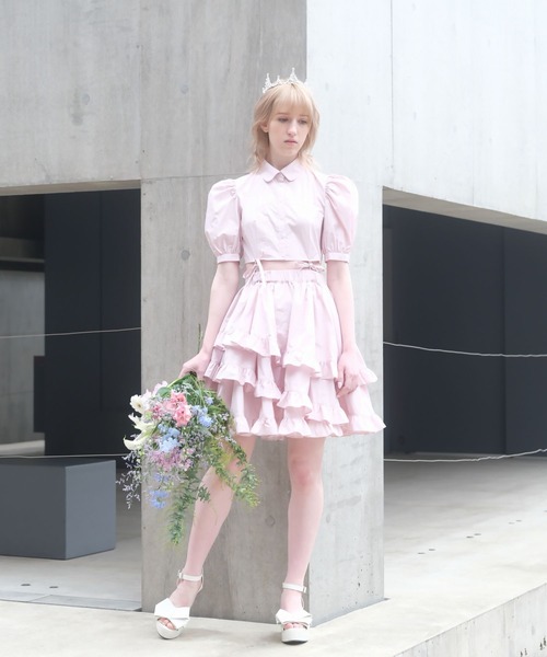 PAIN（ペイン）の「7WAYマルチフリルシャツドレス（ワンピース・レディース・ブラック/ピンク/ホワイト・FREE）」の6枚目の写真