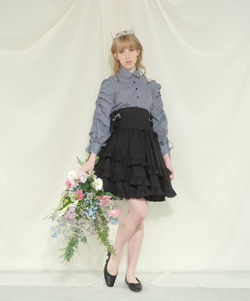 PAIN（ペイン）の「7WAYマルチフリルシャツドレス（ワンピース・レディース・ブラック/ピンク/ホワイト・FREE）」の21枚目の写真