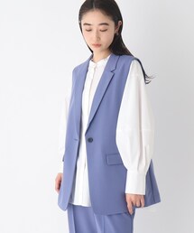 OPAQUE.CLIP | セットアップ対応   テーラードジレ【洗濯機洗い可/イージーケア/ストレッチ/防シワ/吸水速乾】(ベスト)