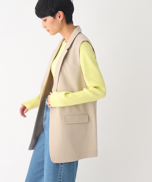 OPAQUE.CLIP（オペークドットクリップ）の「◆セットアップ対応   テーラードジレ【洗濯機洗い可/イージーケア/ストレッチ/防シワ/吸水速乾】（ベスト・レディース・ブラック/ブルー/オフホワイト/カーキ/ベージュ・40/38）」の18枚目の写真