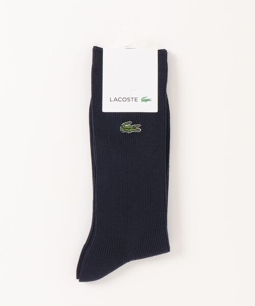 LACOSTE（ラコステ）の「《LACOSTE》1×1 リブ定番クルー（ソックス/靴下・メンズ・ブラック/ネイビー/ホワイト/グレー・25-27）」の4枚目の写真