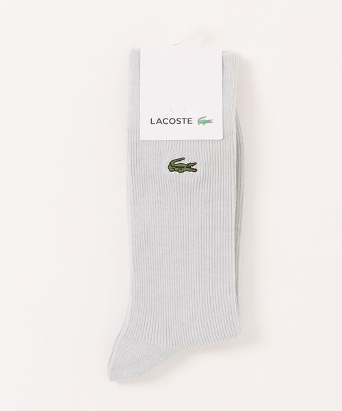 LACOSTE（ラコステ）の「《LACOSTE》1×1 リブ定番クルー（ソックス/靴下・メンズ・ブラック/ネイビー/ホワイト/グレー・25-27）」の3枚目の写真