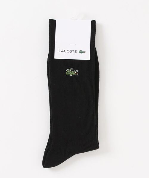 LACOSTE（ラコステ）の「《LACOSTE》1×1 リブ定番クルー（ソックス/靴下・メンズ・ブラック/ネイビー/ホワイト/グレー・25-27）」の2枚目の写真