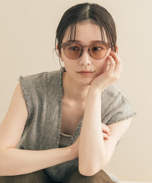 SMELLY（スメリー）の「ワイドフレームサングラス（サングラス・レディース・ブラック/ライトブラウン・-）」の6枚目の写真