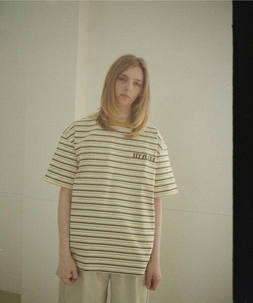 wonderland(ワンダーランド)の「<wonderland × monkey time> ITS YOURS BORDER TEE/Tシャツ(Tシャツ/カットソー・メンズ・ナチュラル/ブラック・M/L)」の1枚目の写真