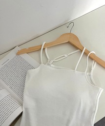 アシメストラップカップ付きキャミ