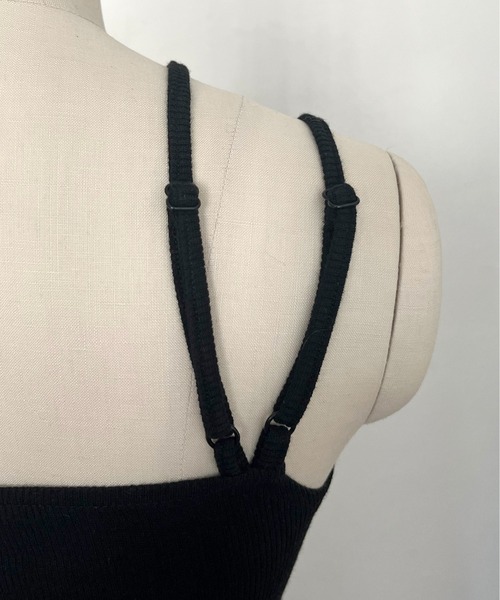 prose verse(プロズヴェール)の「アシメストラップカップ付きキャミ(キャミソール・レディース・オフホワイト/ブラック・フリ-)」の7枚目の写真