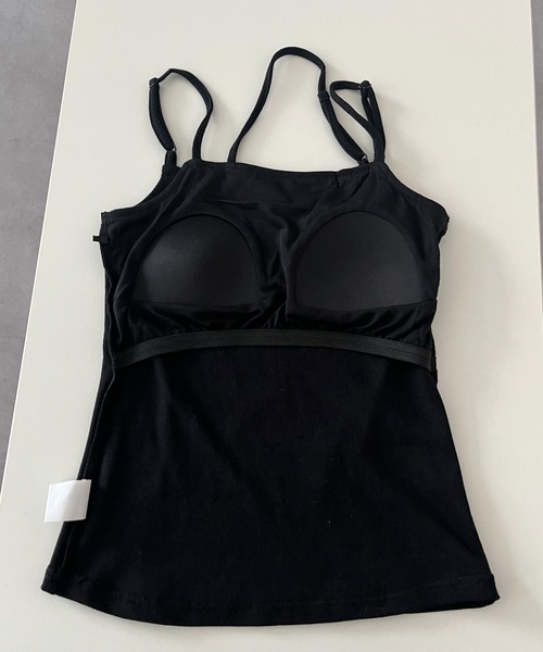 prose verse(プロズヴェール)の「アシメストラップカップ付きキャミ(キャミソール・レディース・オフホワイト/ブラック・フリ-)」の6枚目の写真