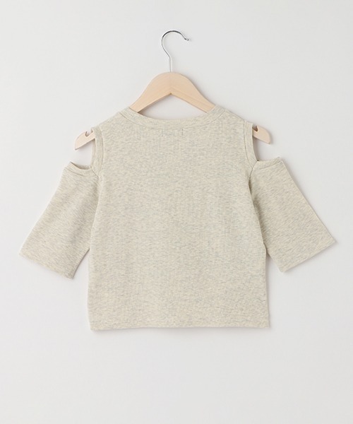 LOVETOXIC（ラブトキシック）の「肩あきテレコ半T（Tシャツ/カットソー・キッズ・ブラック/オフホワイト/ホワイト/サックスブルー・S/L/SS/M）」の10枚目の写真