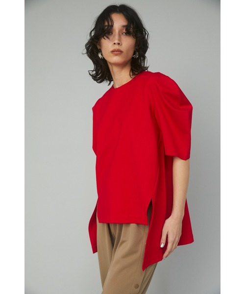 HeRIN.CYE(ヘリンドットサイ)の「Ponte balloon sleeve tops (ポンチ バルーン スリーブ トップス)(Tシャツ/カットソー・レディース・ネイビー/ホワイト/レッド・FREE)」の3枚目の写真