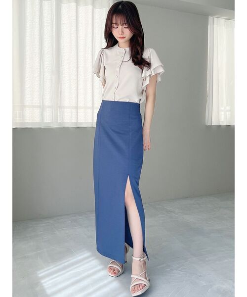 RESEXXY（リゼクシー）の「スリットタイトカットスカート（スカート・レディース・ブラック/ベージュ/ブルー・SMALL/MEDIUM）」の18枚目の写真