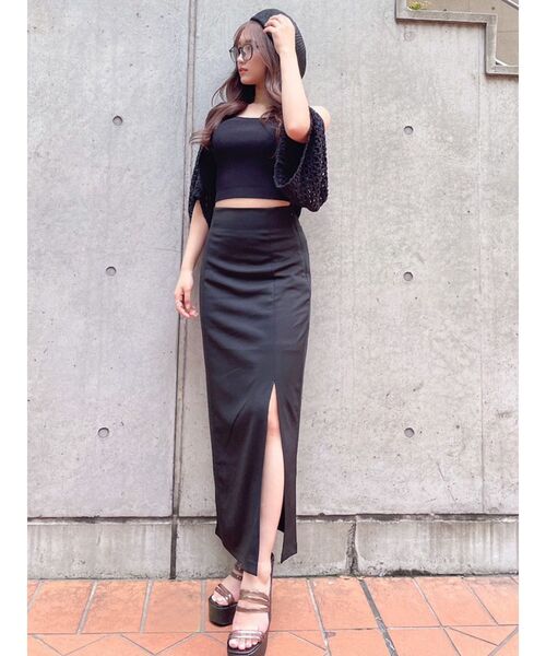 RESEXXY（リゼクシー）の「スリットタイトカットスカート（スカート・レディース・ブラック/ベージュ/ブルー・SMALL/MEDIUM）」の20枚目の写真