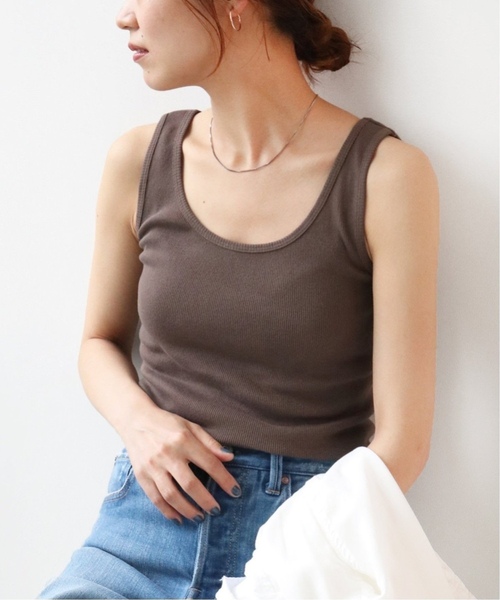 JOURNAL STANDARD relume(ジャーナルスタンダード レリューム)の「《追加》オーガニックコットンマルドウテレコタンクトップ(タンクトップ・レディース・ブラック/ホワイト/ブラウン/グレー/ベージュ系その他・FREE)」の4枚目の写真