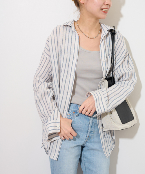 JOURNAL STANDARD relume(ジャーナルスタンダード レリューム)の「《追加》オーガニックコットンマルドウテレコタンクトップ(タンクトップ・レディース・ブラック/ホワイト/ブラウン/グレー/ベージュ系その他・FREE)」の12枚目の写真