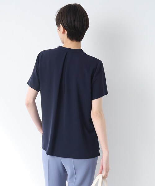 INDIVI - 【新品タグ付】INDIVI タックブラウス カーキ&グリーン