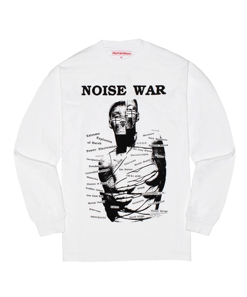 bonjour records（ボンジュールレコーズ）の「【Richardson/リチャードソン】 A10 Porn Noise Long sleeve 「A10 Porn Noise」ロングスリーブTシャツ（Tシャツ/カットソー・メンズ・ホワイト・M/L/S/XL）」の2枚目の写真
