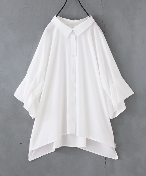 n'OrLABEL（ノアールレーベル）の「『タックデザインスリーブブラウス』（シャツ/ブラウス・レディース・グレイッシュブルー/オフホワイト/ブラック/ピンク・FREE）」の22枚目の写真