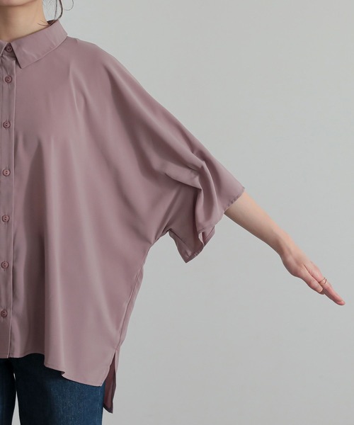 n'OrLABEL（ノアールレーベル）の「『タックデザインスリーブブラウス』（シャツ/ブラウス・レディース・グレイッシュブルー/オフホワイト/ブラック/ピンク・FREE）」の16枚目の写真