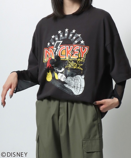 セール】Disney/ディズニー ミッキーマウス ワンポイント刺繍 カレッジ