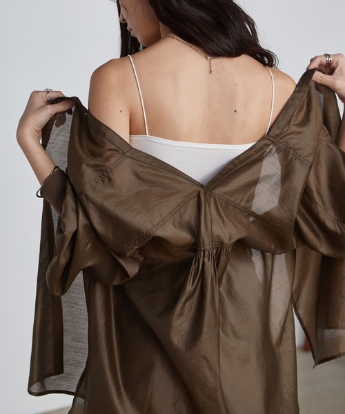 solleim（ソルレム）の「カップ付き細ストラップキャミ（キャミソール・レディース・グレー/オフホワイト/ブラック/ピンク/ブラウン・M）」の19枚目の写真