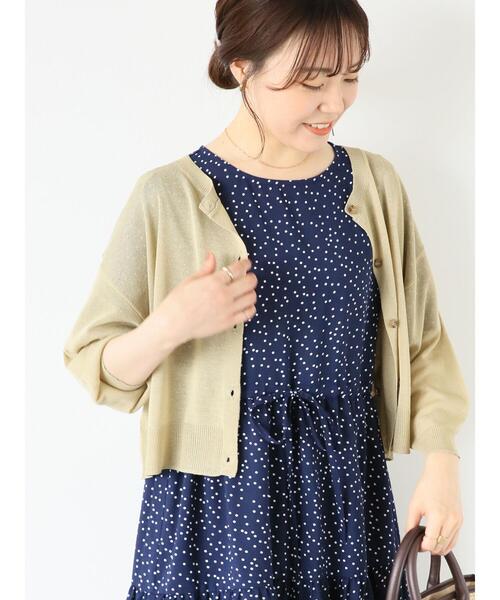 るるる★ehak sopo byｓｍ２★総レース*ショート丈カーデガン ehka sopo（エヘカソポ）の「ショート丈シアーカーディガン