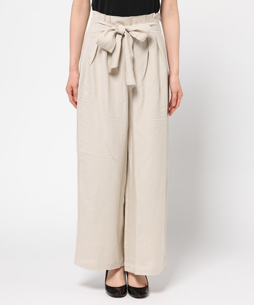 ROSE BUD(ローズバッド)の「S-LPT-15112 W/RIBBON WIDE LEG PANTS(その他パンツ・レディース・ライトベージュ/オリーブドラブ・ONE SIZE)」の10枚目の写真