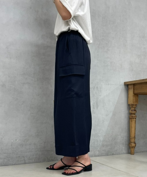 un dix cors（アンディコール）の「ツイルカーゴロングスカート（スカート・レディース・パープル/アイボリー/ネイビー・FREE）」の14枚目の写真