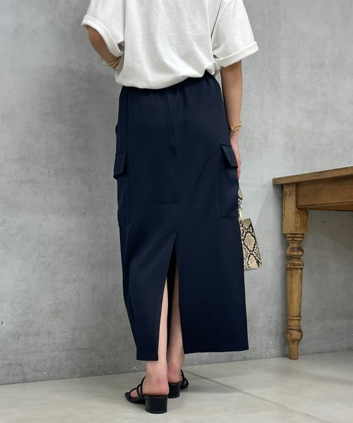 un dix cors（アンディコール）の「ツイルカーゴロングスカート（スカート・レディース・パープル/アイボリー/ネイビー・FREE）」の15枚目の写真